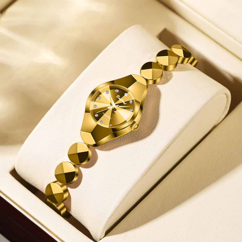 Luxury Vintage Square Watch: 26mm High-Grade Steel | 10mm Thickness | Waterproof Ladies Quartz