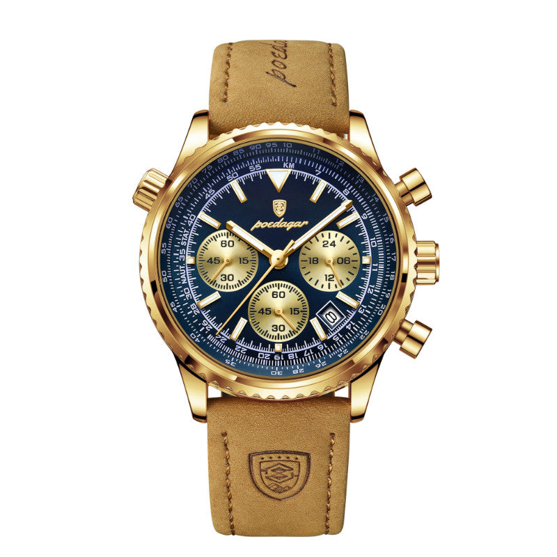 Automatic Mechanical Multi-function High-end Trendy Waterproof Watch Mens And Student Quartz Wristwatch