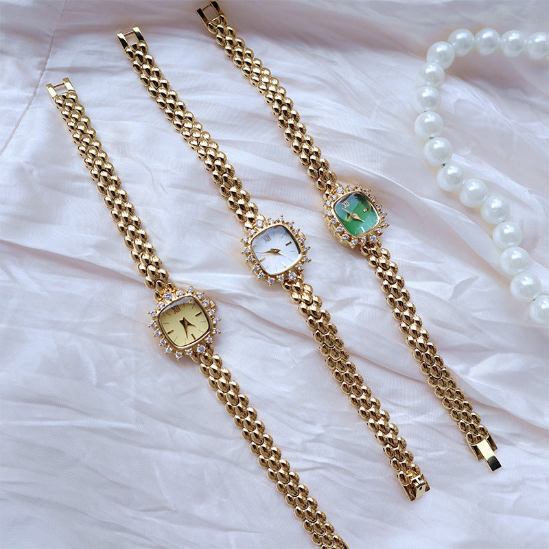 Womens Niche Vintage Thin-chain Watch