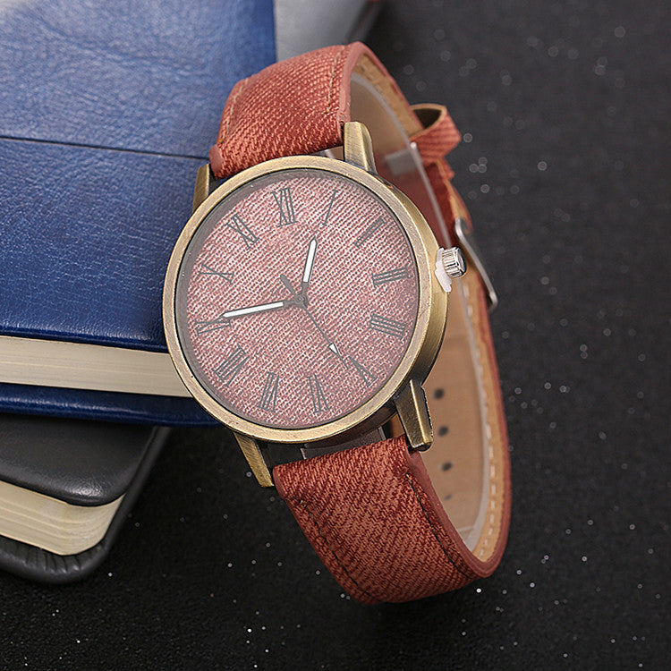 Y2K Denim Wrap Watch: 360mm Double-Tour Strap | 28mm Petite Round Dial | 7mm Ultra-Slim