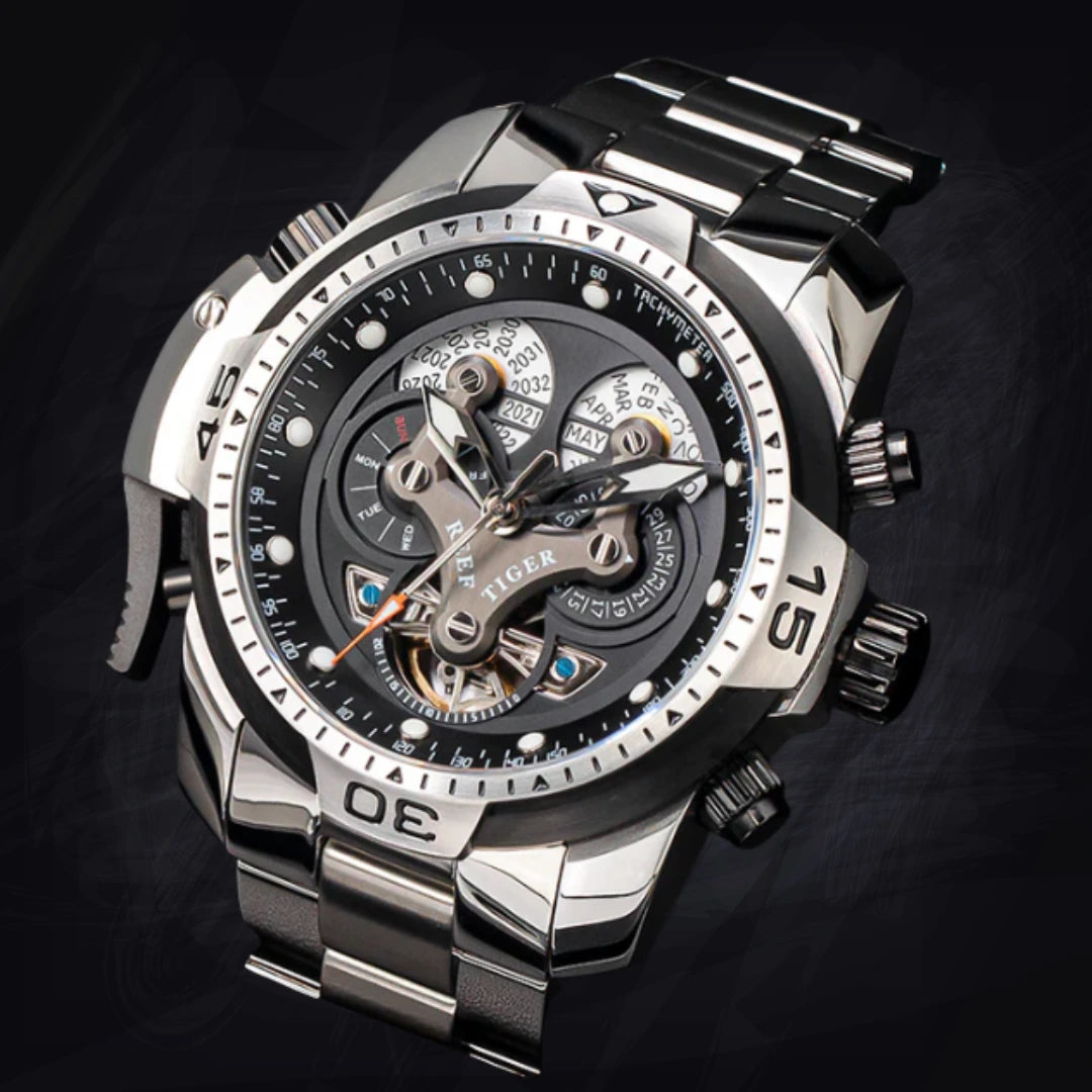 Men's 45mm Avant-Garde Skeleton Watch: 6 Styles | Tonneau Automatic