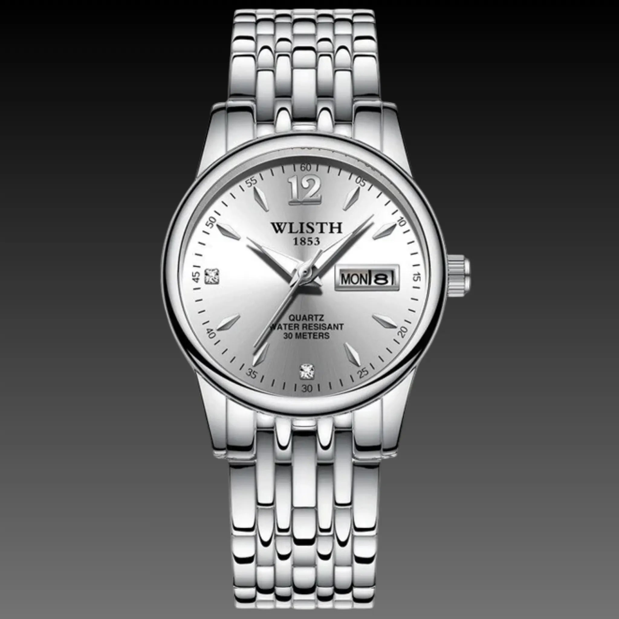 Women's Petite Two-Tone Dress Watch | 25mm Classic Day-Date | Stainless Steel