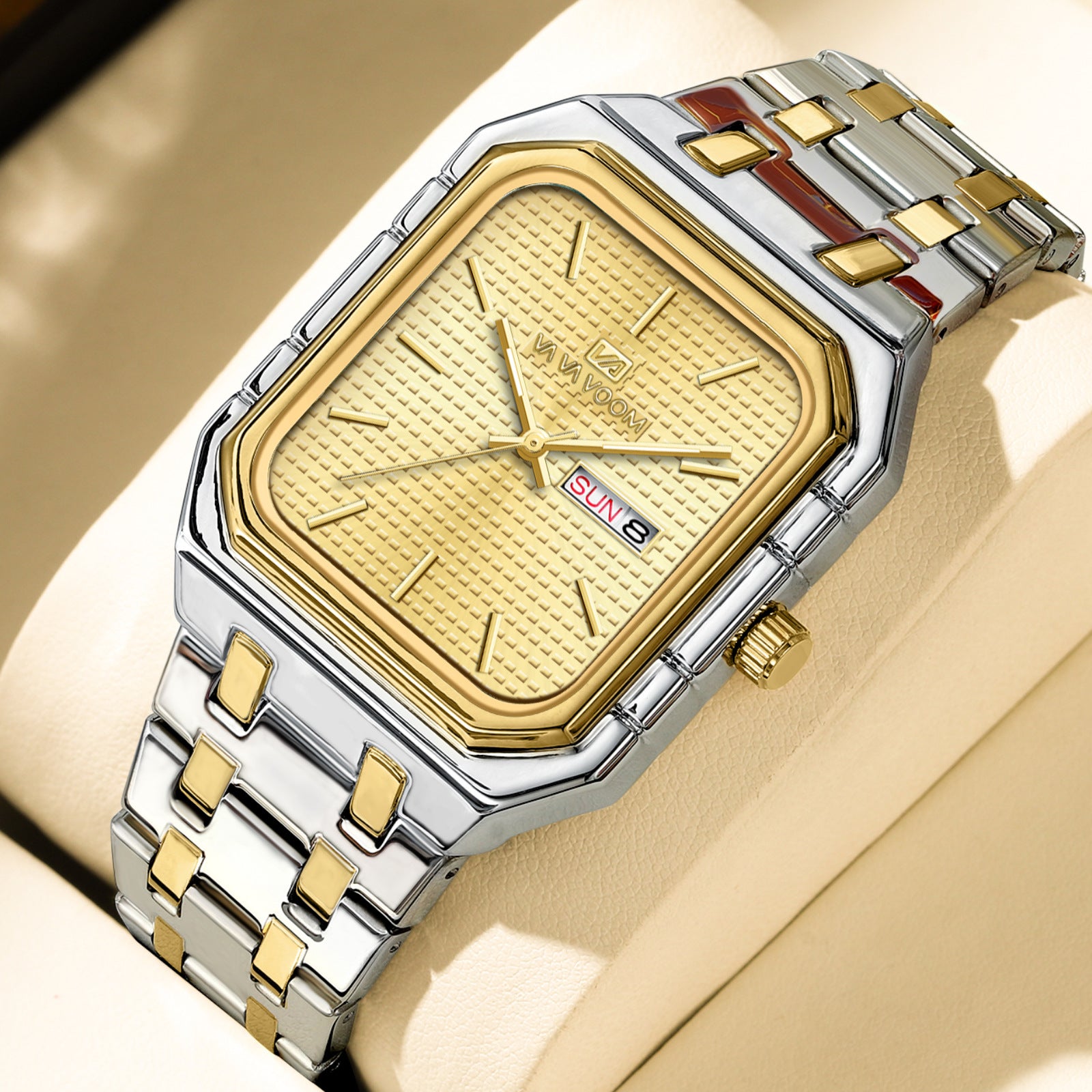 Men's Square Luminous Watch – 8.5mm Ultra-Slim Business Quartz with Gradient Dial