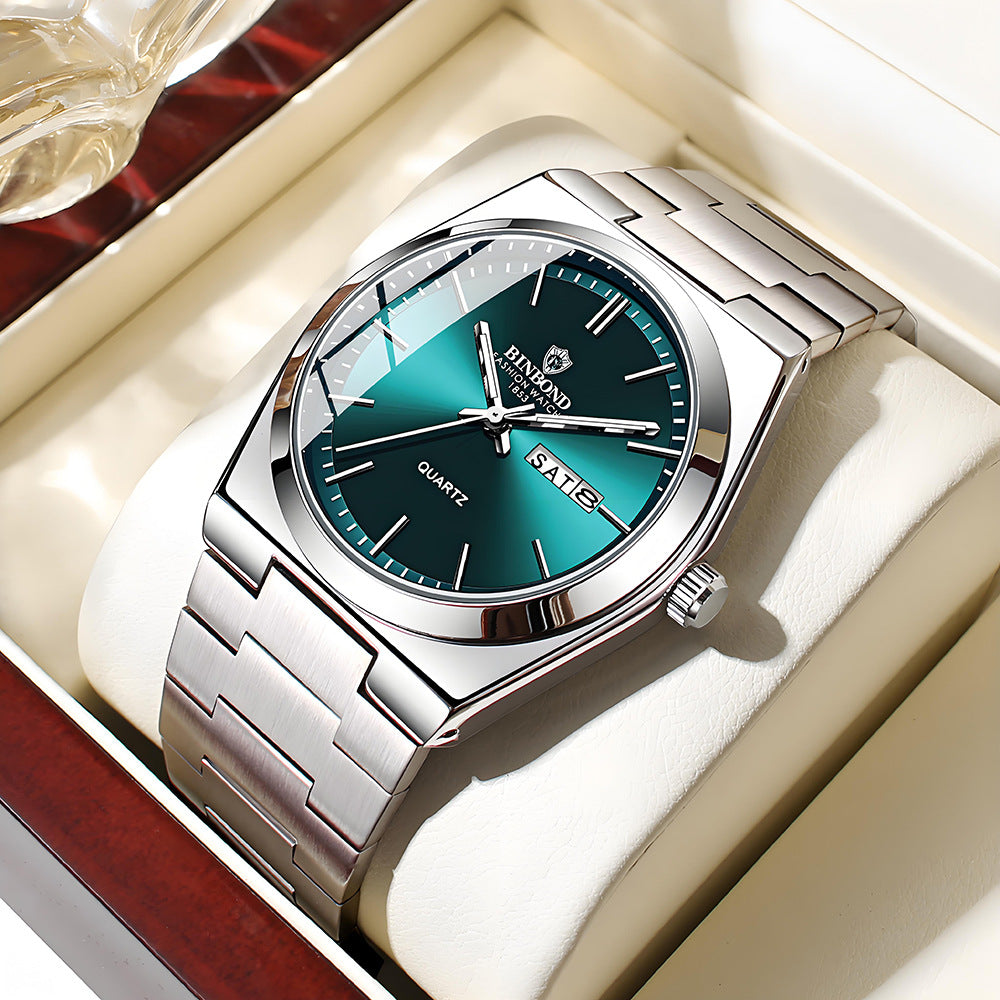 Fashion Stainless Steel Men's Business Casual Quartz Watch (43mm x 11mm)
