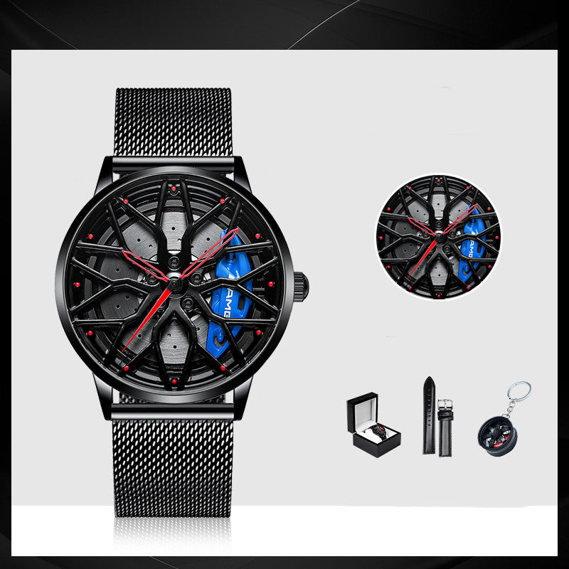 Men's Forged Caliper Spinner Watch: 3D Spinning Rim | JDM & Supercar Edition