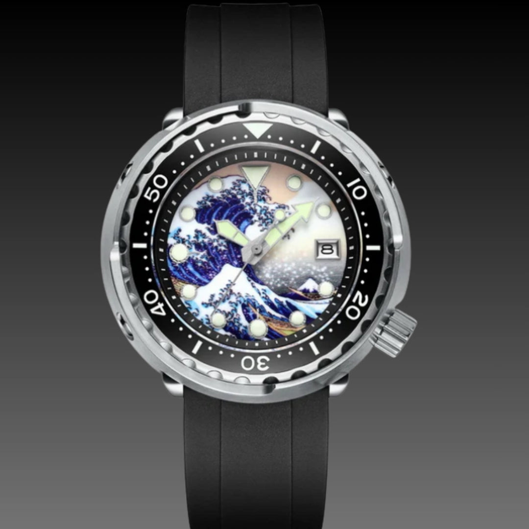 The Deep Sea 'Tuna' Automatic: 47.5mm Shrouded Diver | 15mm Thick | Fluororubber Strap