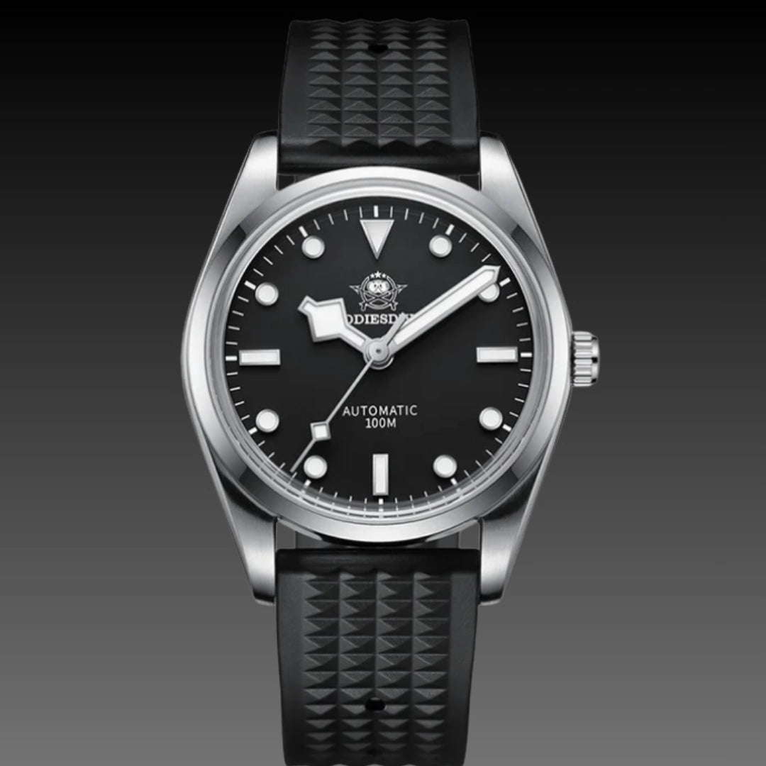 Addiesdive 40mm Pilot Diver: 200M Waterproof | Textured Sand Dial | Vintage Patina