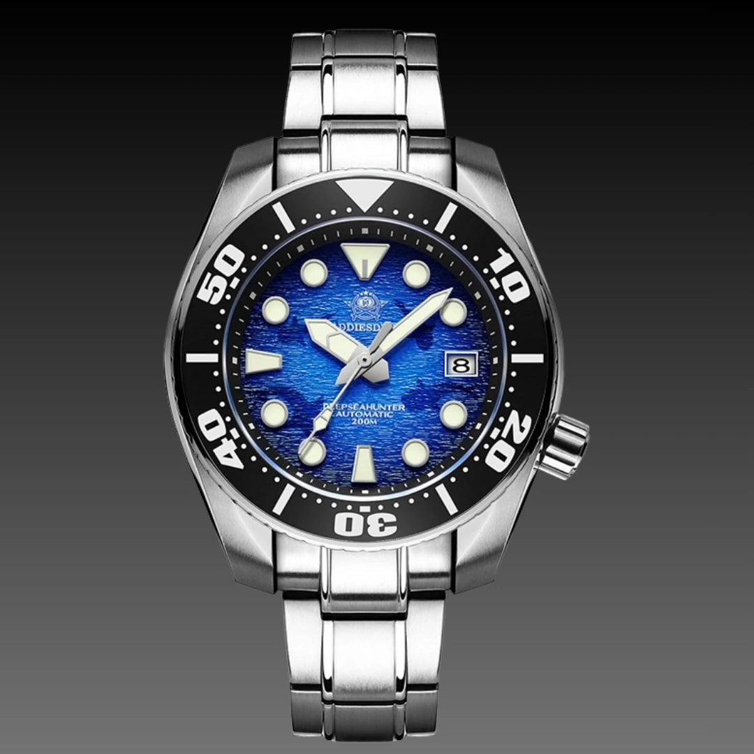 Men's High-Grade Automatic Diver Watch – Sapphire Crystal with NATO, Rubber & Steel Strap Options