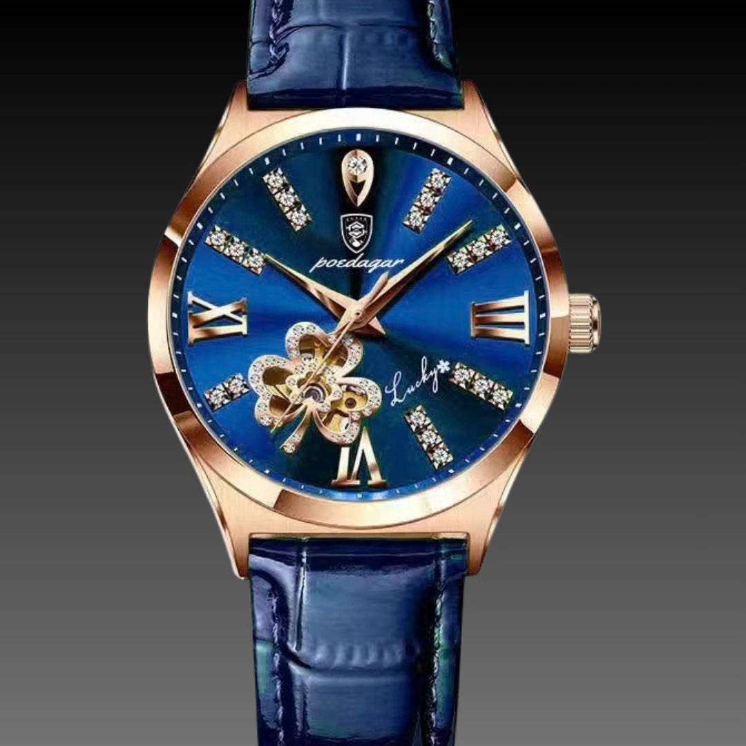Luxury Waterproof Ladies Calendar Watch: 32mm Luminous Dial | 6mm Ultra-Slim Quartz | Rose Gold