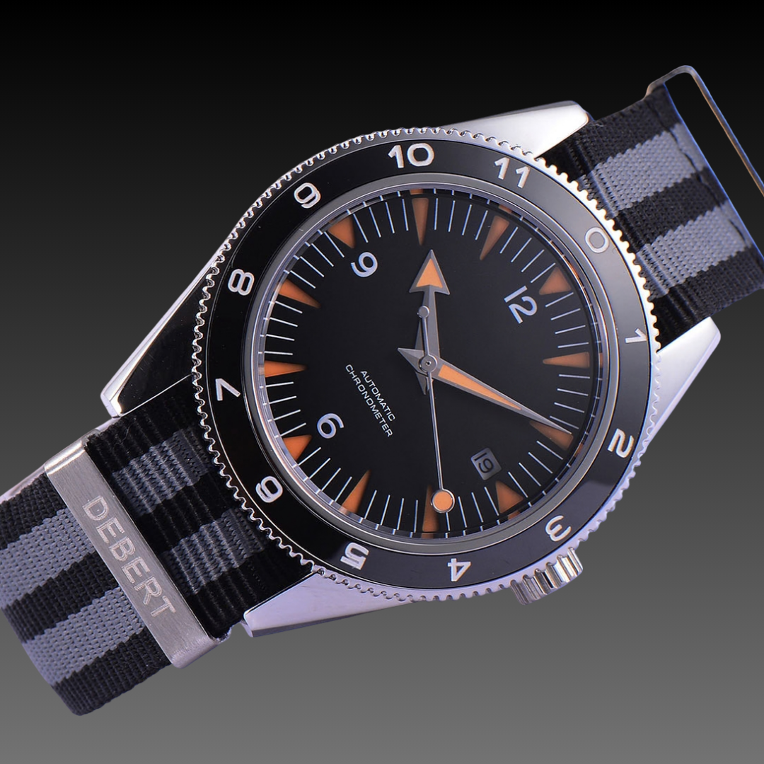 Men's Automatic Mechanical Watch – Sapphire Crystal Luminous Date Canvas Strap