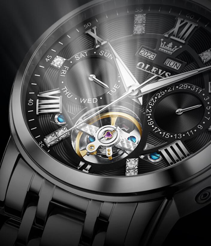 Men's Multi-Function Automatic Watch – 42mm Classic Steel Business Edition (13mm Thick)