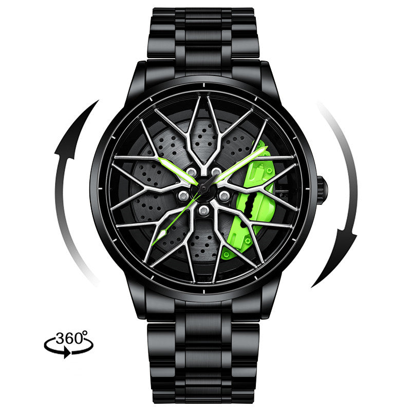 Men's Forged Caliper Spinner Watch: 3D Spinning Rim | JDM & Supercar Edition