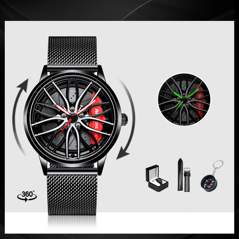 Men's Forged Caliper Spinner Watch: 3D Spinning Rim | JDM & Supercar Edition