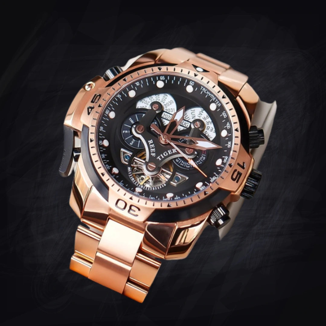 Men's 45mm Avant-Garde Skeleton Watch: 6 Styles | Tonneau Automatic
