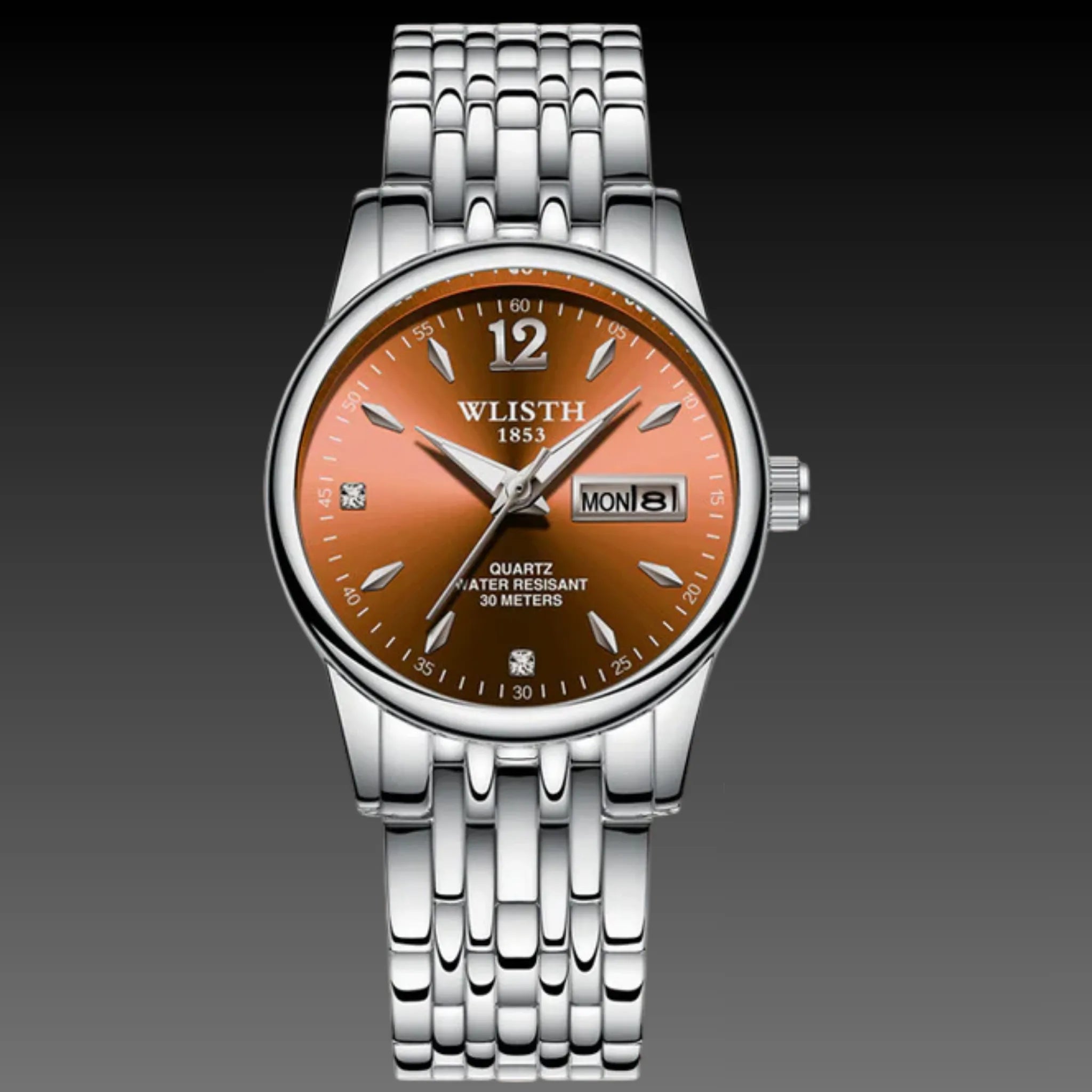 Women's Petite Two-Tone Dress Watch | 25mm Classic Day-Date | Stainless Steel