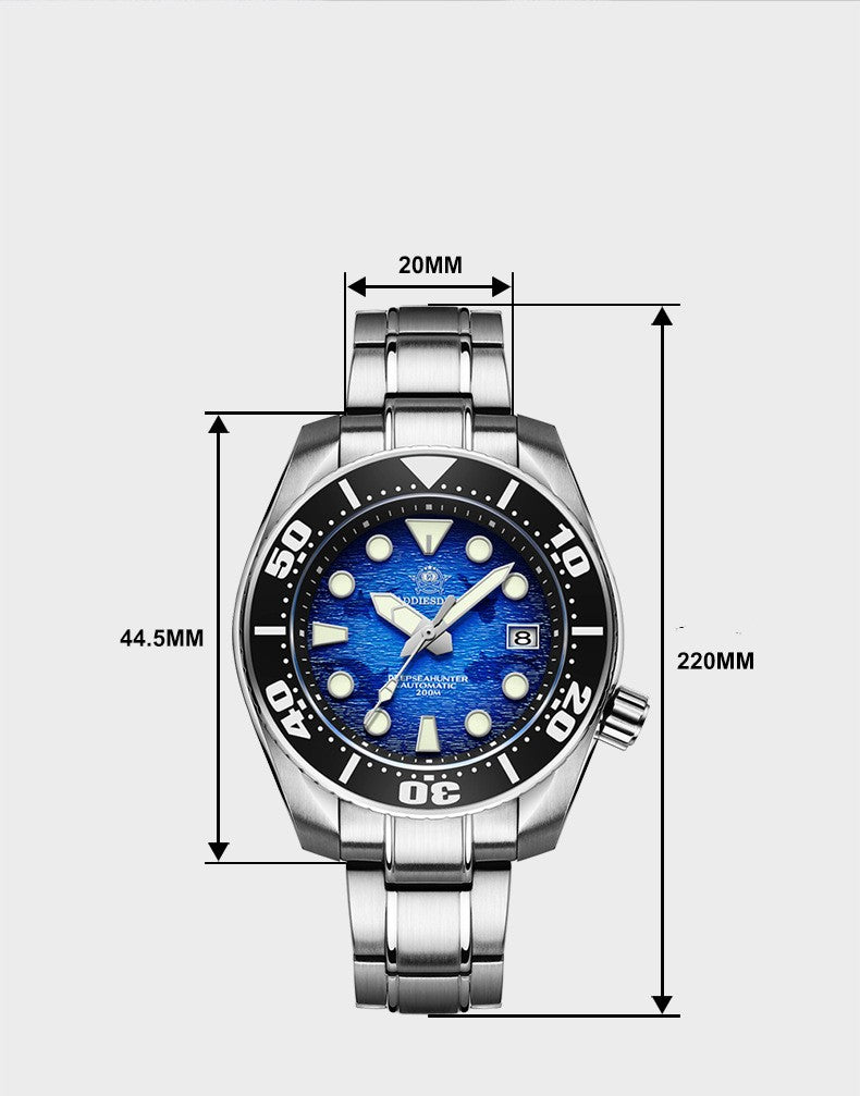 Men's High-Grade Automatic Diver Watch – Sapphire Crystal with NATO, Rubber & Steel Strap Options