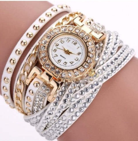 Luxury Braided Twist Watch: 28mm Petite Dial | 8mm Slim | Fashion Quartz Bracelet