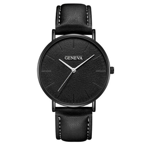 Men's Ultra-Thin Minimalist Watch | 40mm Geneva Quartz | Modern Slim Casual Design