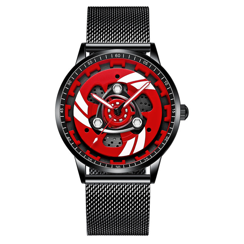 Men's Forged Caliper Spinner Watch: 3D Spinning Rim | JDM & Supercar Edition