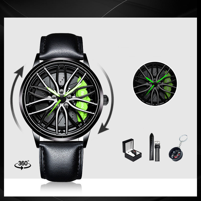 Men's Forged Caliper Spinner Watch: 3D Spinning Rim | JDM & Supercar Edition