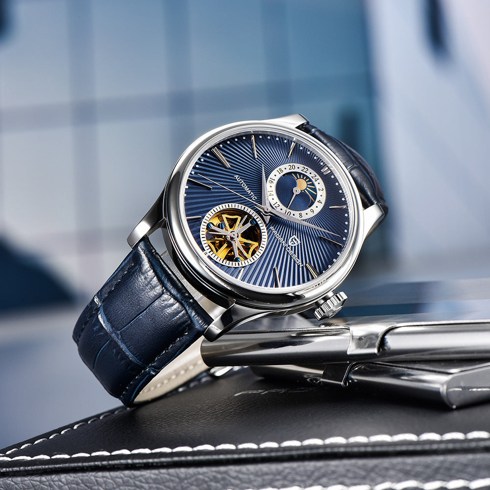 Pagani Design 41mm Moonphase Automatic: Sapphire Glass | Calendar Complication | Exhibition Back