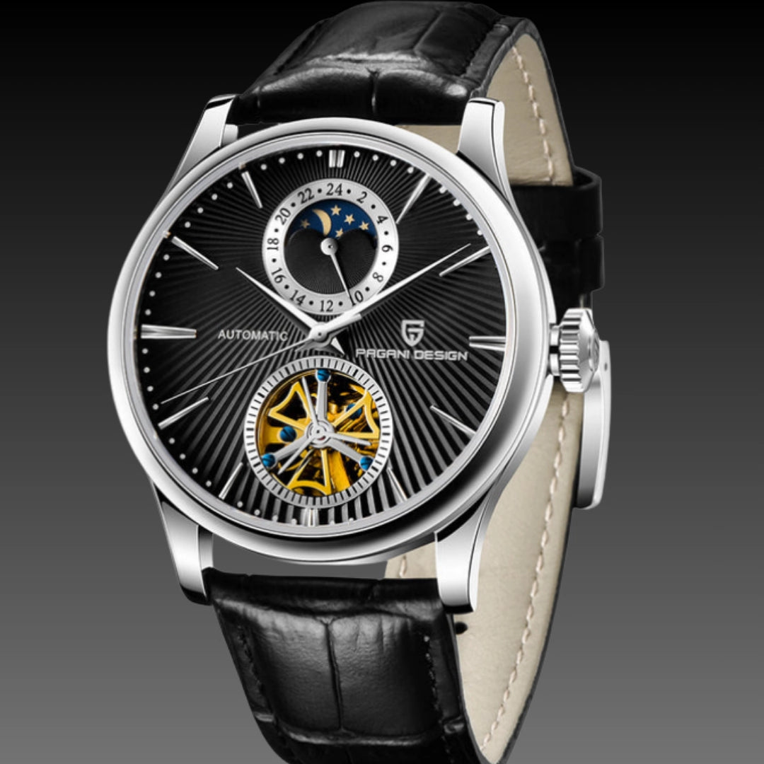 Pagani Design 41mm Moonphase Automatic: Sapphire Glass | Calendar Complication | Exhibition Back
