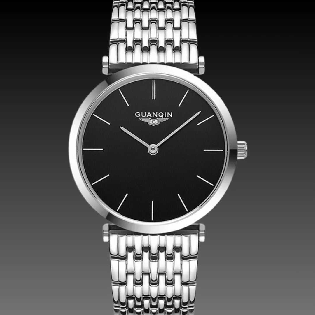 Exquisite Ladies Waterproof Watch – Ultra-Slim 6mm Quartz with Diamond & Roman Dial Options