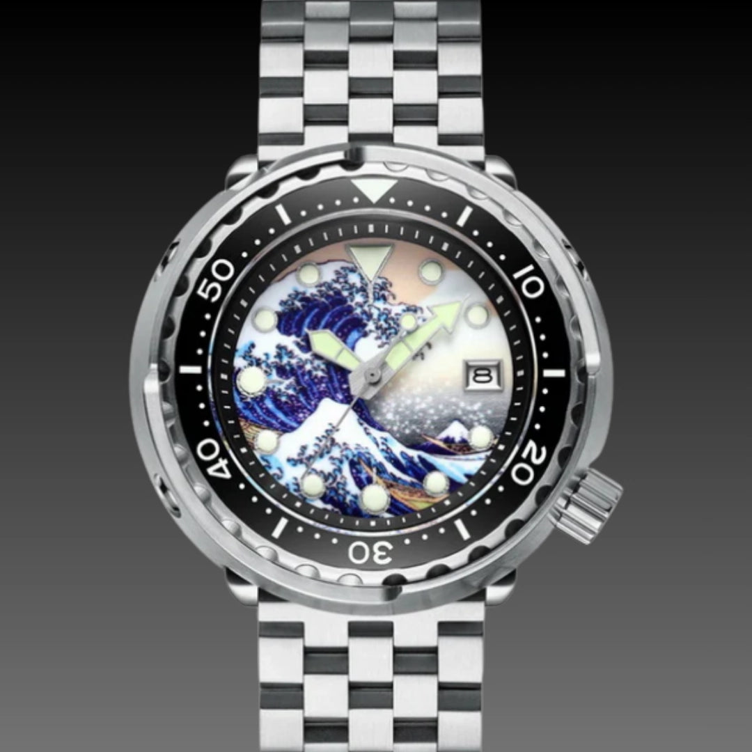 The Deep Sea 'Tuna' Automatic: 47.5mm Shrouded Diver | 15mm Thick | Fluororubber Strap