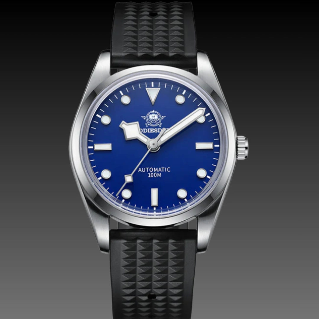 Addiesdive 40mm Pilot Diver: 200M Waterproof | Textured Sand Dial | Vintage Patina