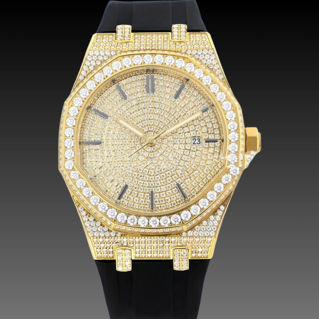 Moissanite Men's Watch Automatic European And American Mechanical Steel Belt