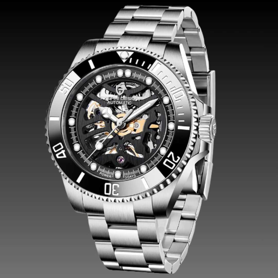 PAGANI Steel Band Mechanical WatchPagani Design Mechanical Watch – 43mm Sapphire Crystal 100M Waterproof Diver