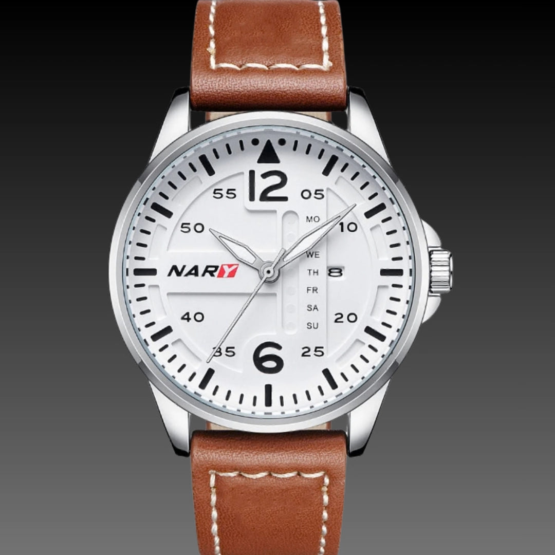 Stylish Sophisticated Dial Water-resistant Quartz Watch For Men