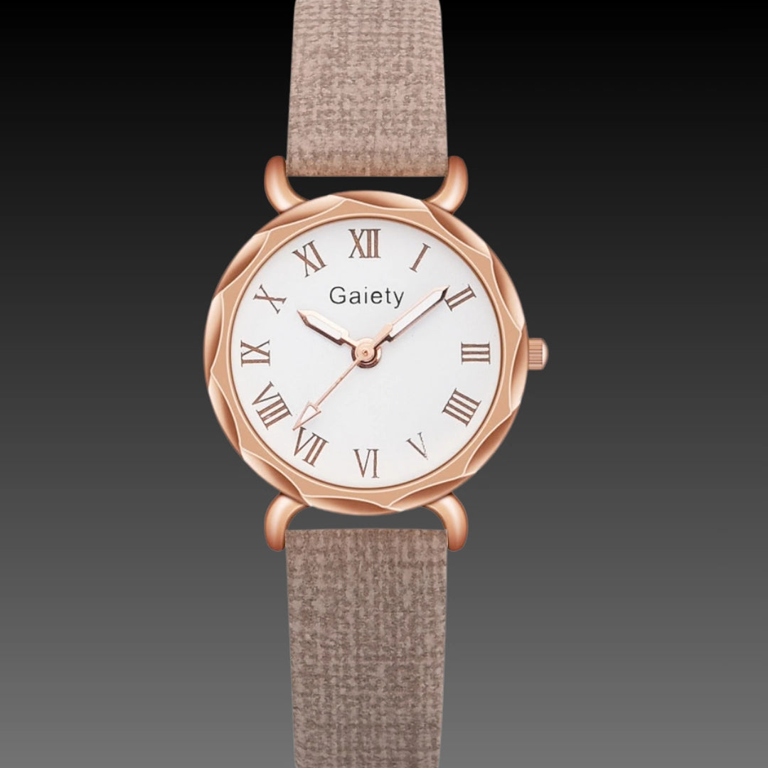 Korean Simple Student Watch – Ladies Quartz Roman Numeral Canvas Strap (Bracelet Set Available)