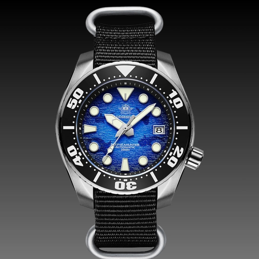 Men's High-Grade Automatic Diver Watch – Sapphire Crystal with NATO, Rubber & Steel Strap Options