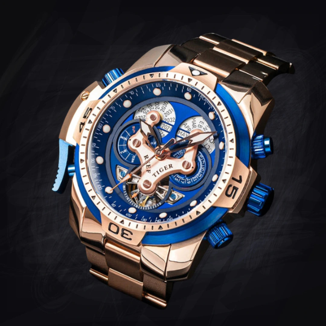 Men's 45mm Avant-Garde Skeleton Watch: 6 Styles | Tonneau Automatic