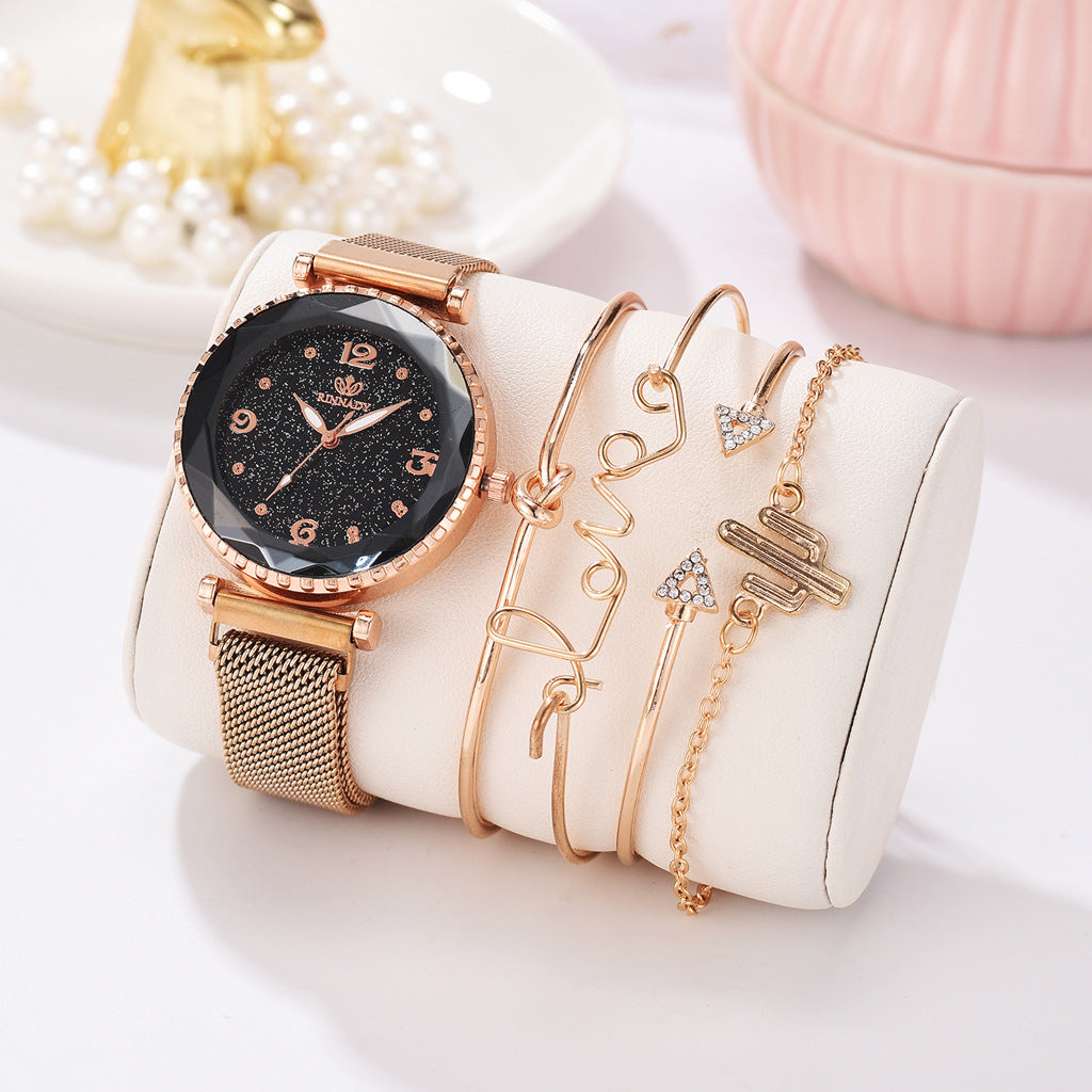 Women’s Quartz Bracelet Watch with Magnet Buckle (36mm Case, 5 Colors)