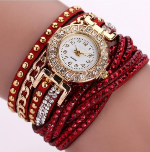 Luxury Braided Twist Watch: 28mm Petite Dial | 8mm Slim | Fashion Quartz Bracelet