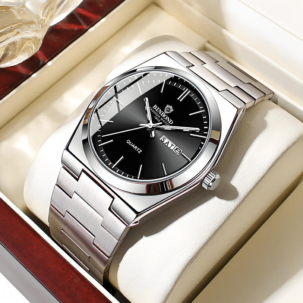 Fashion Stainless Steel Men's Business Casual Quartz Watch (43mm x 11mm)