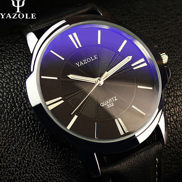 Men's Classic Business Quartz Watch | Roman Numeral Dial | Leather Strap Dress Timepiece