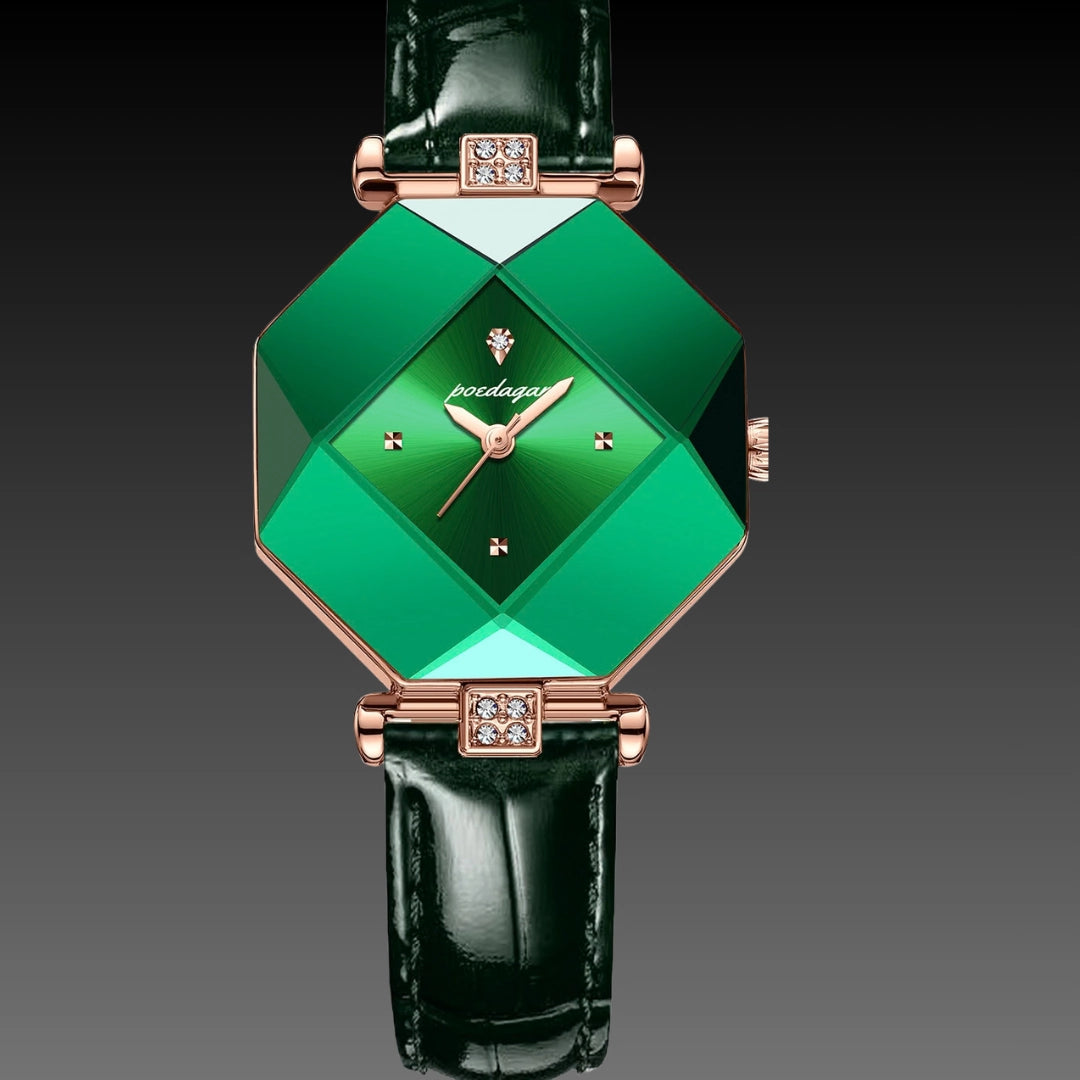 Luxury Waterproof Ladies Quartz Watch: 30mm Rectangular Dial | 6mm Ultra-Slim | 50M Water Resistant