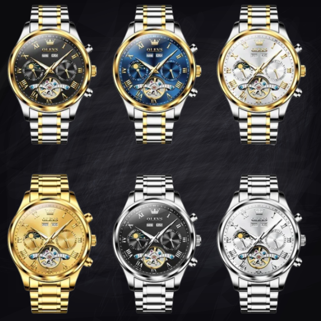 Men's Business Waterproof Simple Multi-functional Mechanical Watch