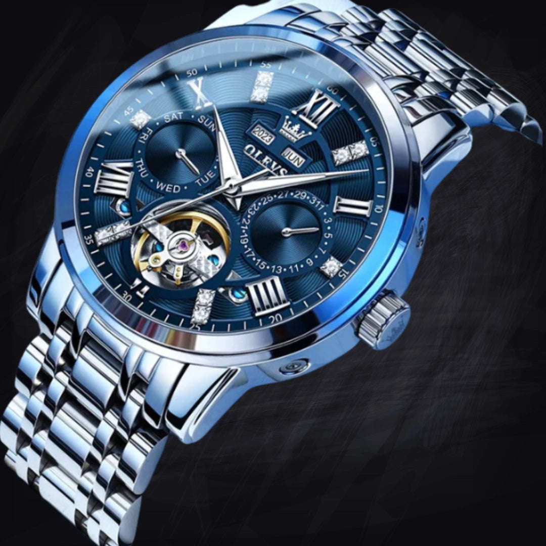 Men's Multi-Function Automatic Watch – 42mm Classic Steel Business Edition (13mm Thick)