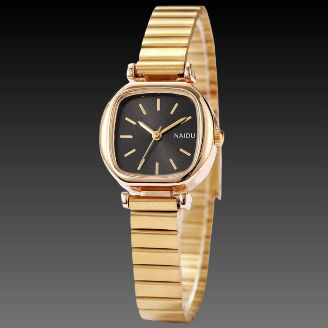 Luxury Small Square Watch: Fashion Simple Steel Belt | Retro Elegant Ladies Quartz | 28mm Case