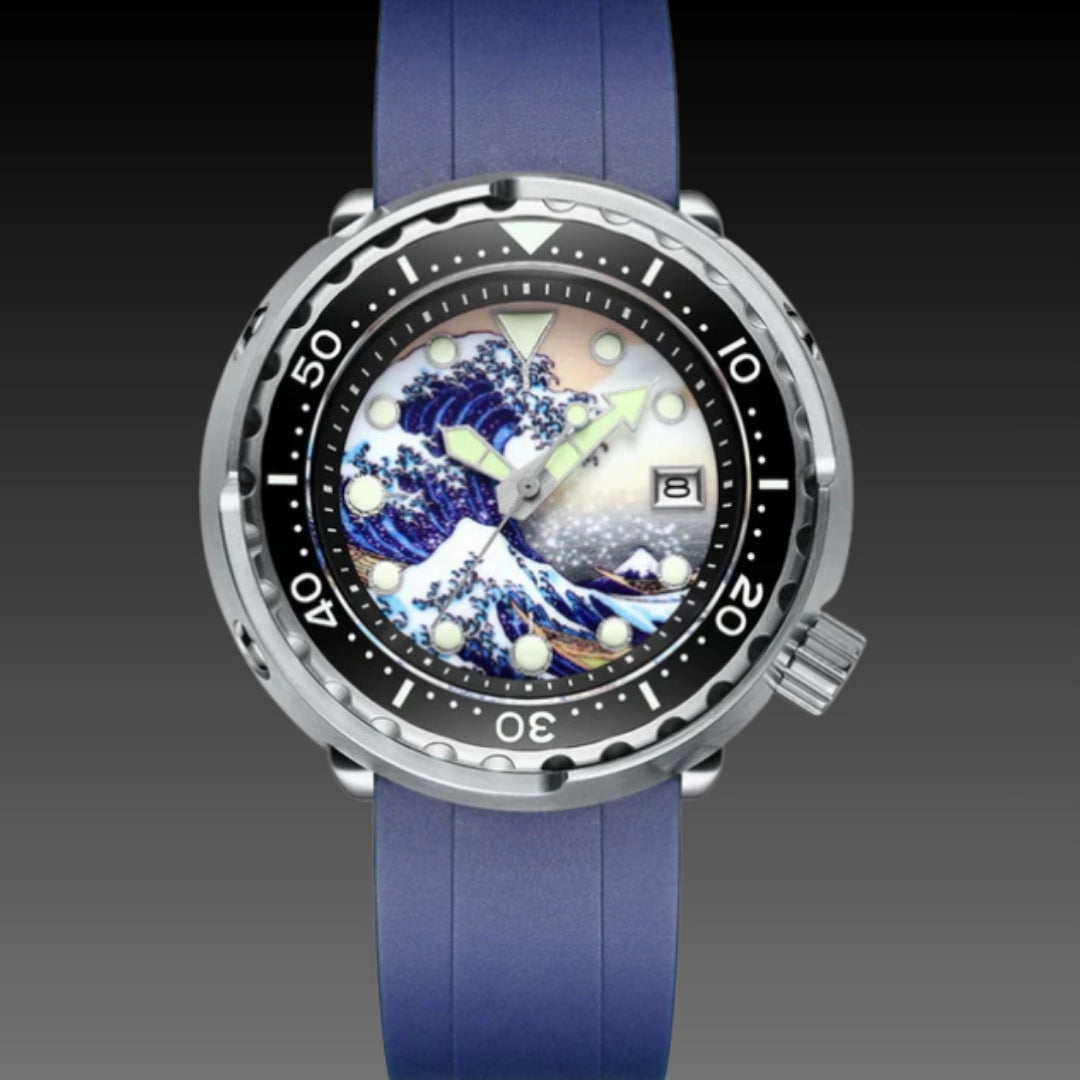 The Deep Sea 'Tuna' Automatic: 47.5mm Shrouded Diver | 15mm Thick | Fluororubber Strap