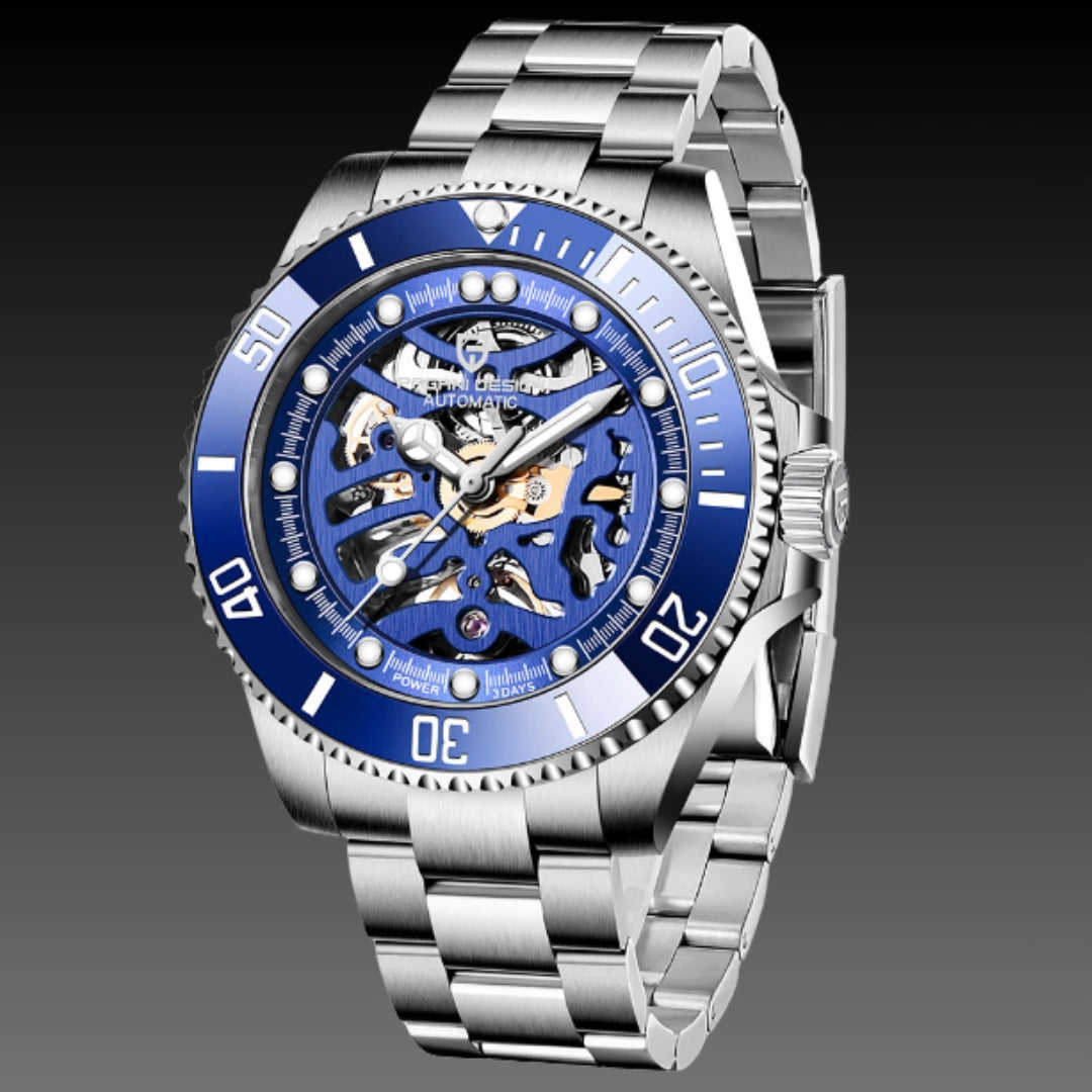 PAGANI Steel Band Mechanical WatchPagani Design Mechanical Watch – 43mm Sapphire Crystal 100M Waterproof Diver