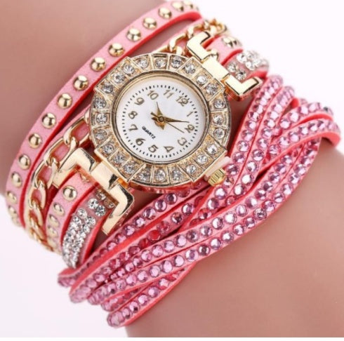 Luxury Braided Twist Watch: 28mm Petite Dial | 8mm Slim | Fashion Quartz Bracelet