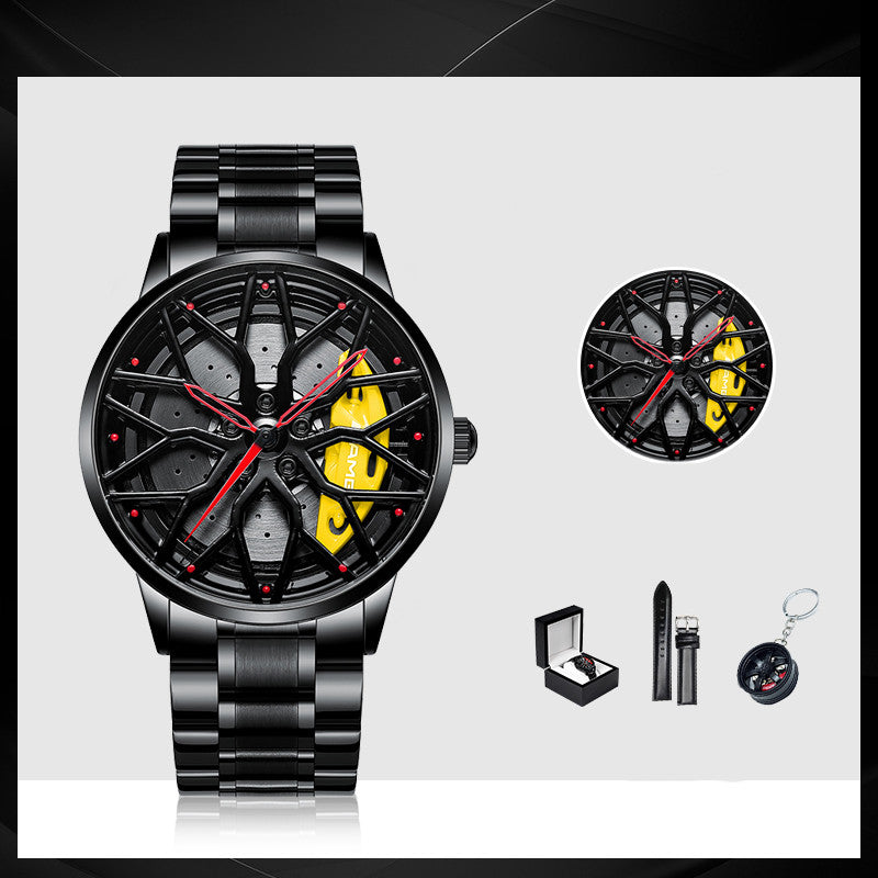 Men's Forged Caliper Spinner Watch: 3D Spinning Rim | JDM & Supercar Edition