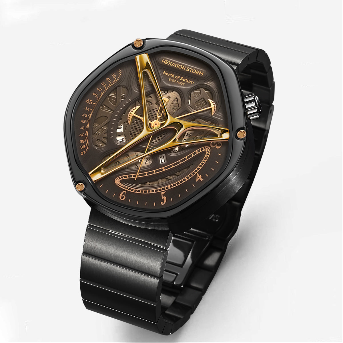 Men's 46mm Hollowed Out Alien High-End Watch | Stainless Steel