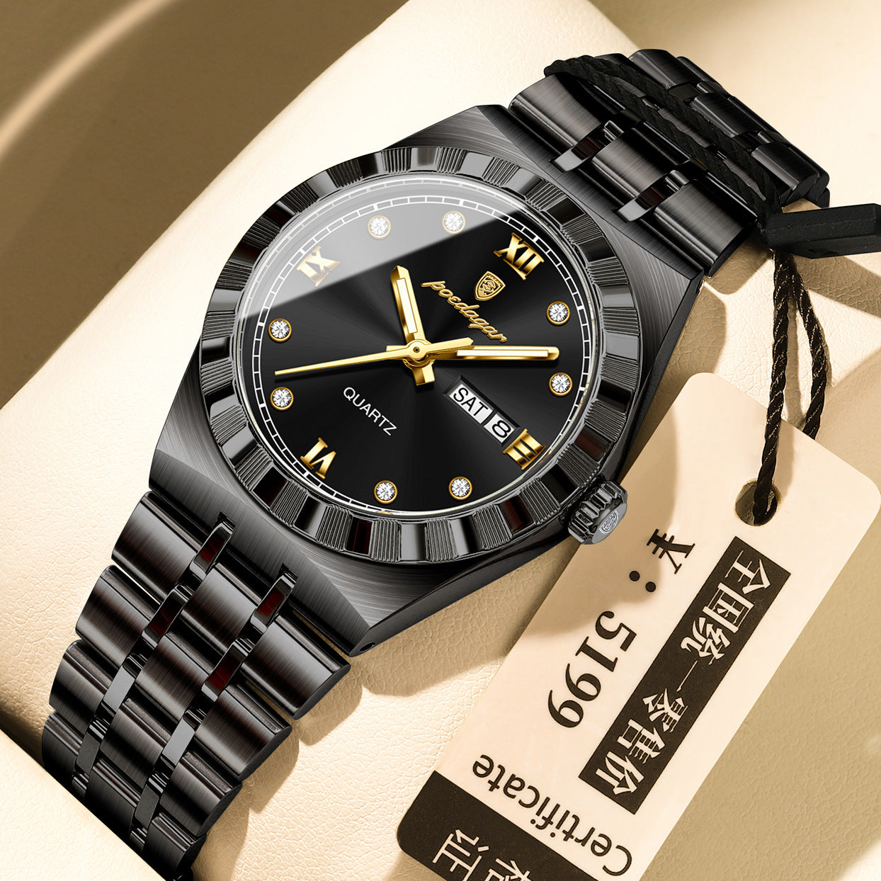 Womens Diamond-studded Waterproof Luminous Fashionable Quartz Watch