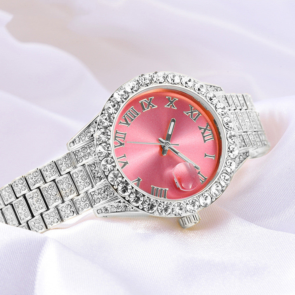 Luxury Two-Tone Ladies Watch: 36mm Sunburst Dial | Crystal Indices | Luminous Hands